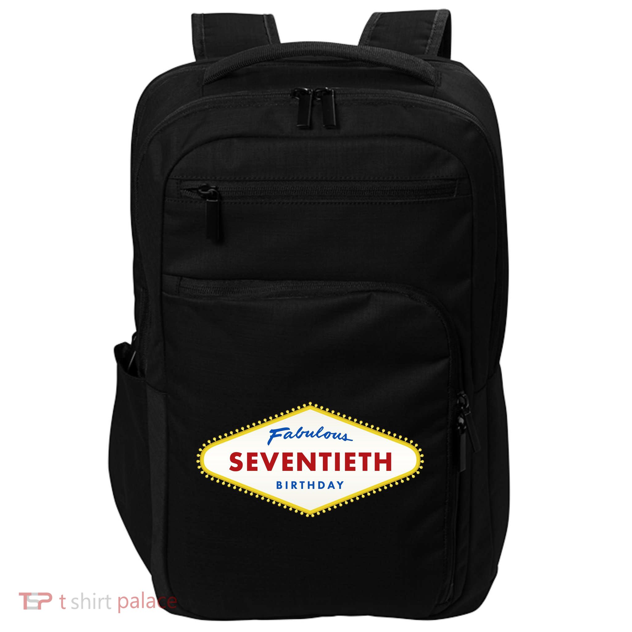 70th Birthday Las Vegas Fabulous Seventieth Impact Tech Backpack