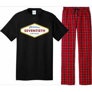 70th Birthday Las Vegas Fabulous Seventieth Pajama Set