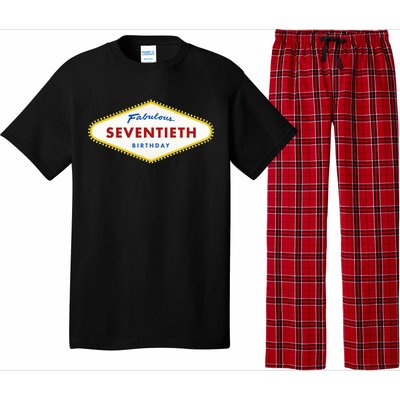 70th Birthday Las Vegas Fabulous Seventieth Pajama Set