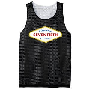 70th Birthday Las Vegas Fabulous Seventieth Mesh Reversible Basketball Jersey Tank