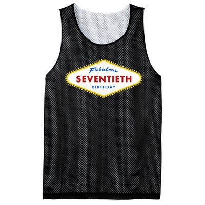 70th Birthday Las Vegas Fabulous Seventieth Mesh Reversible Basketball Jersey Tank