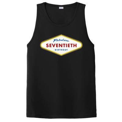 70th Birthday Las Vegas Fabulous Seventieth PosiCharge Competitor Tank