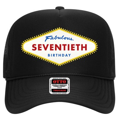 70th Birthday Las Vegas Fabulous Seventieth Trucker Hat