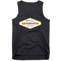 70th Birthday Las Vegas Fabulous Seventieth Tank Top