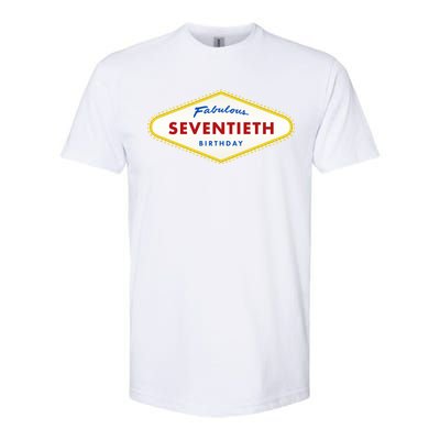 70th Birthday Las Vegas Fabulous Seventieth Softstyle® CVC T-Shirt