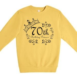 70th Birthday Princess Premium Crewneck Sweatshirt