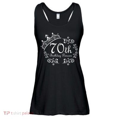 70th Birthday Princess Ladies Essential Flowy Tank