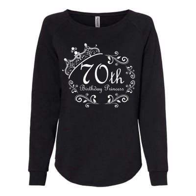 70th Birthday Princess Womens California Wash Sweatshirt