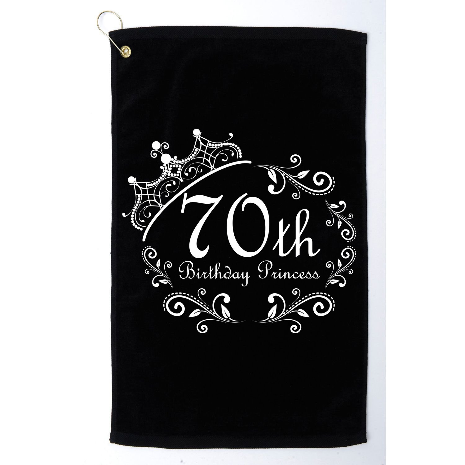 70th Birthday Princess Golf Towel