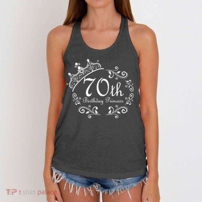 70th Birthday Princess Women's Knotted Racerback Tank