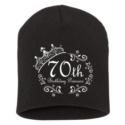 70th Birthday Princess Short Acrylic Beanie