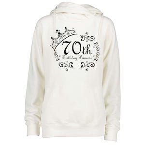 70th Birthday Princess Womens Funnel Neck Pullover Hood