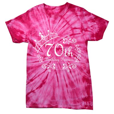 70th Birthday Princess Tie-Dye T-Shirt
