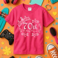 70th Birthday Princess Kids T-Shirt