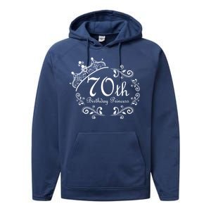 70th Birthday Princess Performance Fleece Hoodie