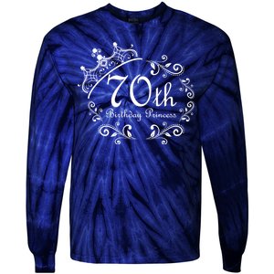 70th Birthday Princess Tie-Dye Long Sleeve Shirt