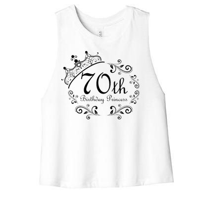 70th Birthday Princess Women's Racerback Cropped Tank