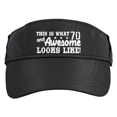70th Birthday This Is What Awesome Looks Like  Adult Drive Performance Visor