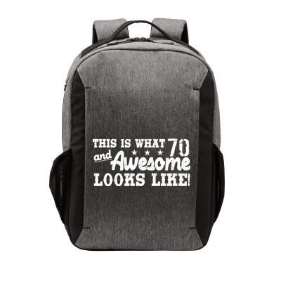 70th Birthday This Is What Awesome Looks Like  Vector Backpack