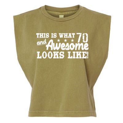 70th Birthday This Is What Awesome Looks Like  Garment-Dyed Women's Muscle Tee