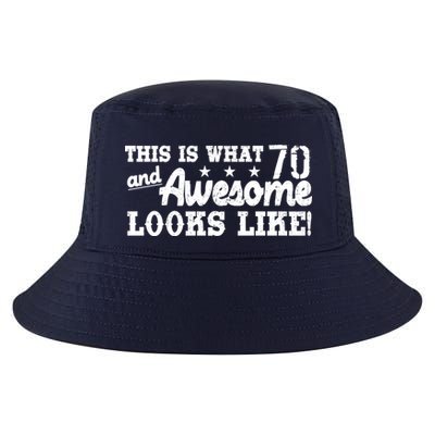 70th Birthday This Is What Awesome Looks Like  Cool Comfort Performance Bucket Hat
