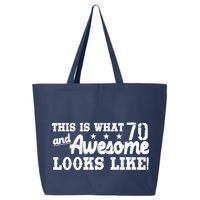 70th Birthday This Is What Awesome Looks Like  25L Jumbo Tote
