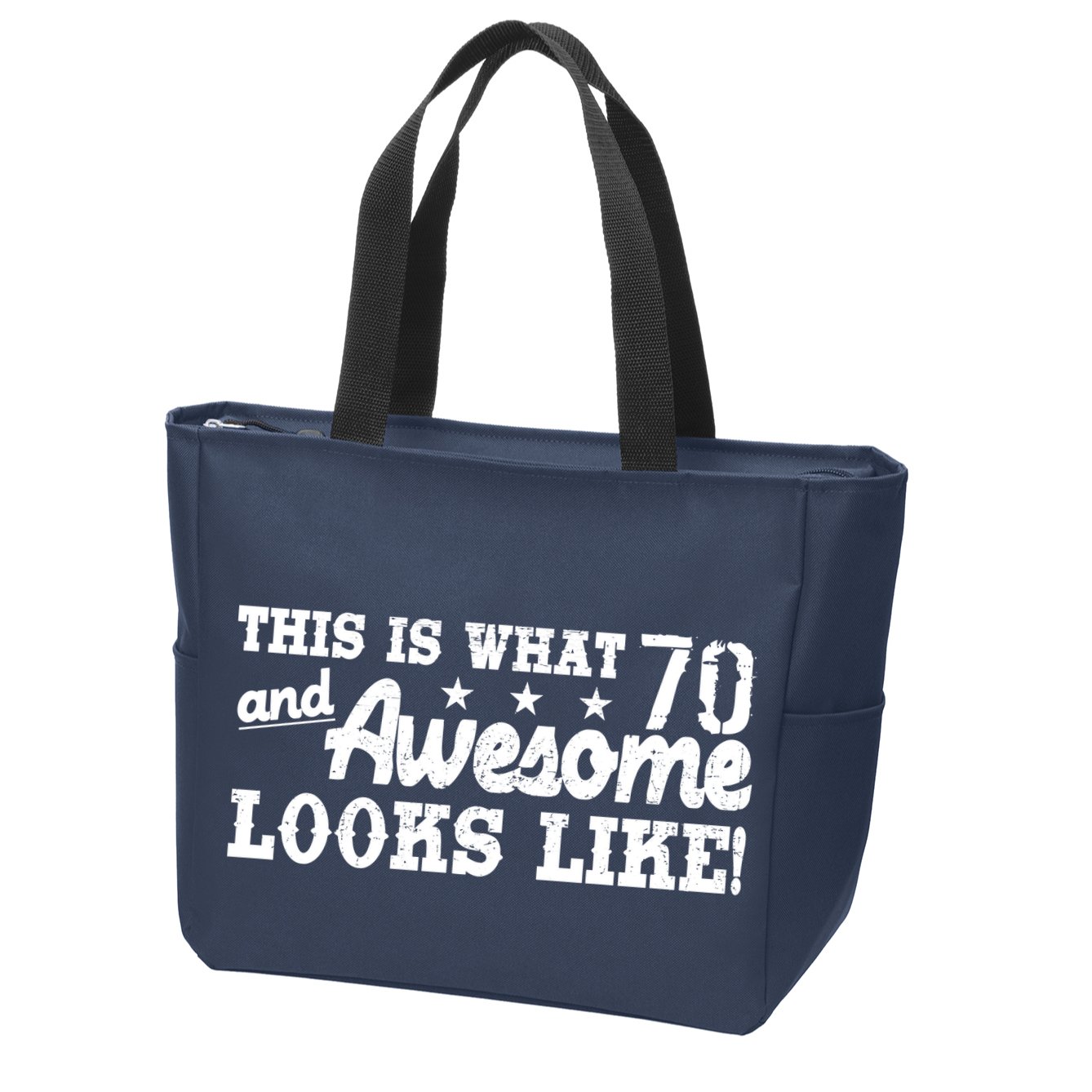 70th Birthday This Is What Awesome Looks Like  Zip Tote Bag