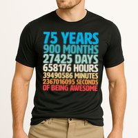 75 Years Of Being Awesome Birthday Time Breakdown Cooling Performance Crew T-Shirt