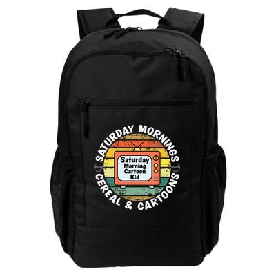 70s 80s 90s Retro Saturday Mornings Cereal And Cartoons Backpack