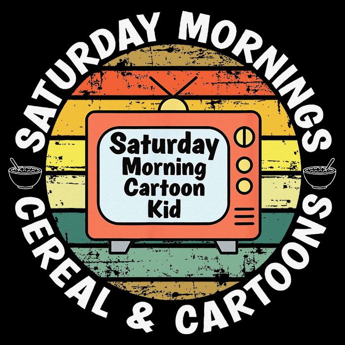 70s 80s 90s Retro Saturday Mornings Cereal And Cartoons 7-Panel Snapback Hat