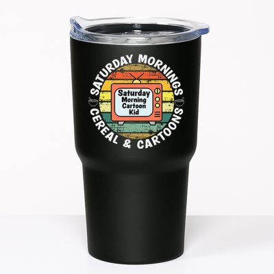 70s 80s 90s Retro Saturday Mornings Cereal And Cartoons Tumbler