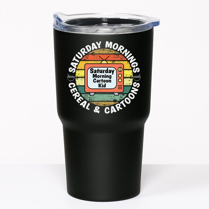 70s 80s 90s Retro Saturday Mornings Cereal And Cartoons Tumbler