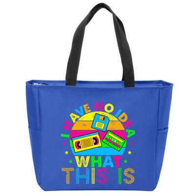 70s 80s 90s Outfit I Have No Idea Zip Tote Bag