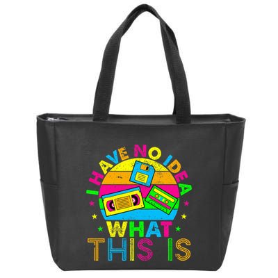 70s 80s 90s Outfit I Have No Idea Zip Tote Bag