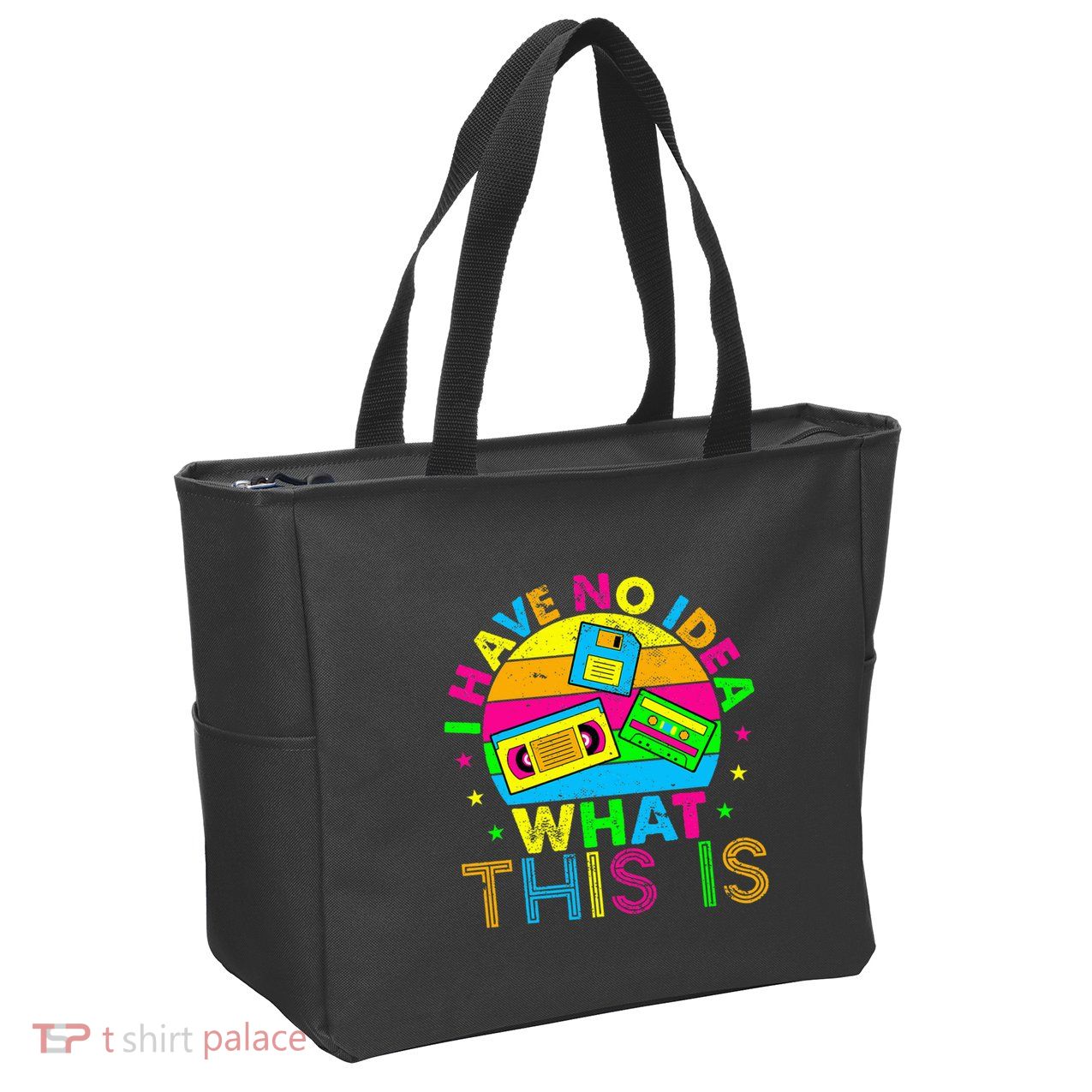 70s 80s 90s Outfit I Have No Idea Zip Tote Bag