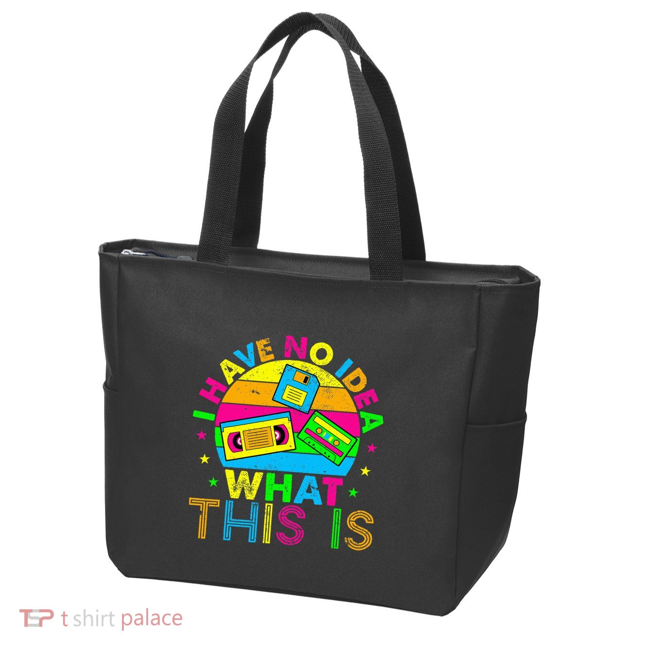 70s 80s 90s Outfit I Have No Idea Zip Tote Bag