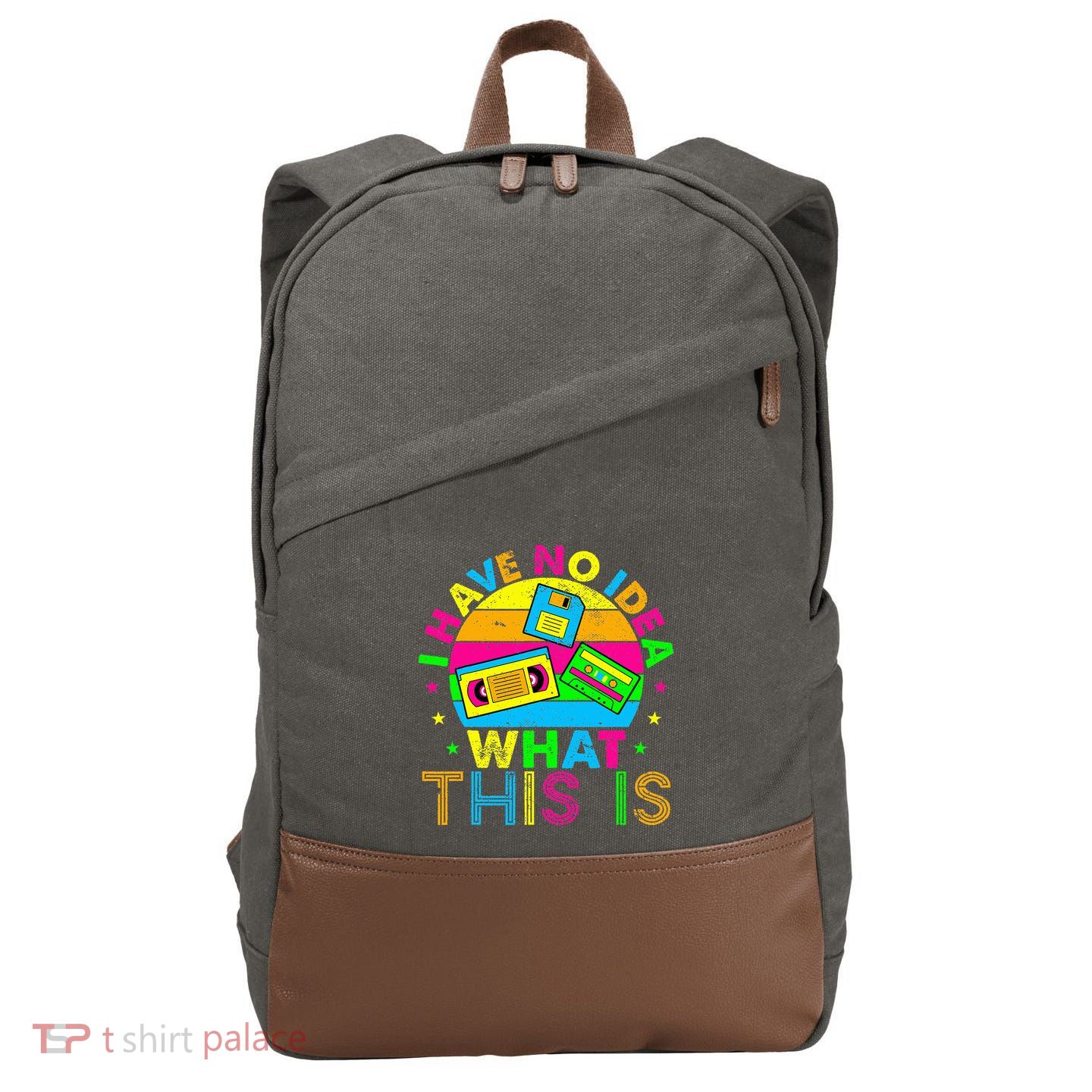 70s 80s 90s Outfit I Have No Idea Cotton Canvas Backpack