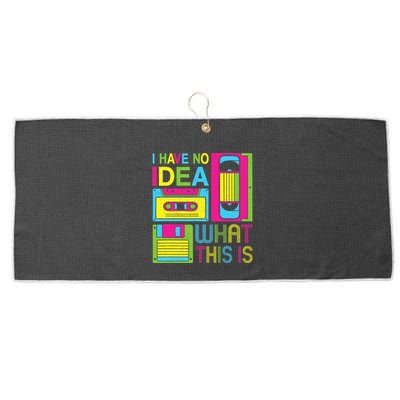 70s 80s 90s Outfit I Have No Idea What This Is Large Microfiber Waffle Golf Towel