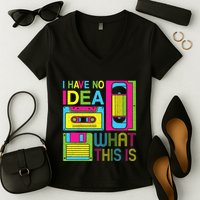 70s 80s 90s Outfit I Have No Idea What This Is Women's V-Neck T-Shirt