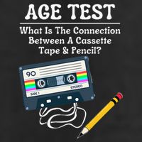 70S 80S 90S Vintage Cassette Tape & Pencil Funny Age Test Hat