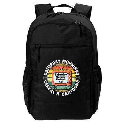 70s 80s 90s Retro Saturday Mornings Cereal And Cartoons Backpack