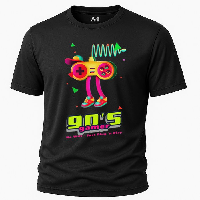 70s 80s 90s Arcade Video Game Old School Gamer Cooling Performance Crew T-Shirt