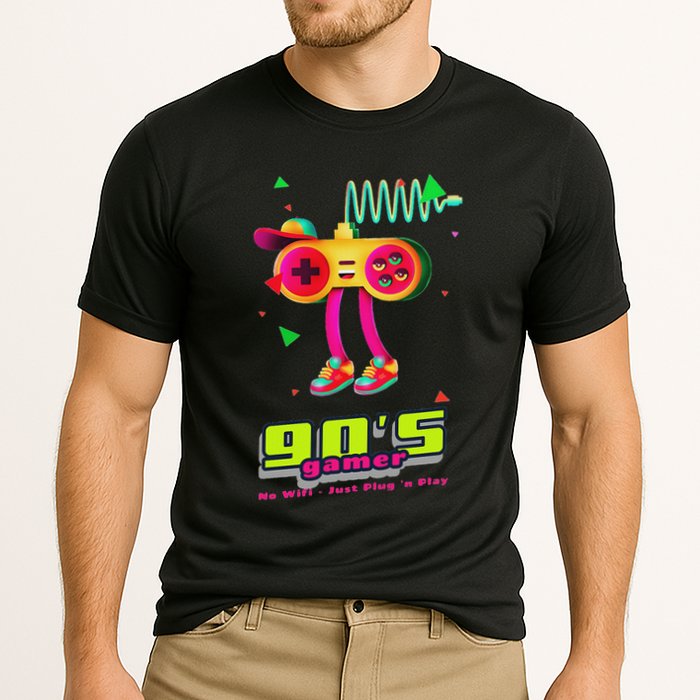 70s 80s 90s Arcade Video Game Old School Gamer Cooling Performance Crew T-Shirt