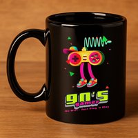 70s 80s 90s Arcade Video Game Old School Gamer 11oz C Handle Ceramic Mug