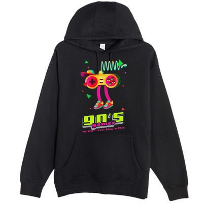 70s 80s 90s Arcade Video Game Old School Gamer Premium Pullover Hoodie