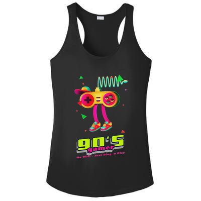 70s 80s 90s Arcade Video Game Old School Gamer Ladies PosiCharge Competitor Racerback Tank