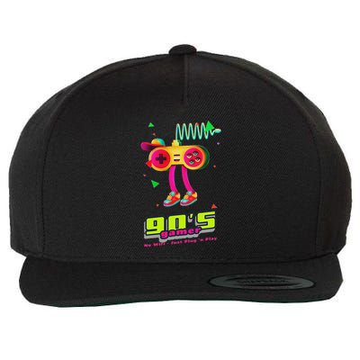 70s 80s 90s Arcade Video Game Old School Gamer Wool Snapback Cap