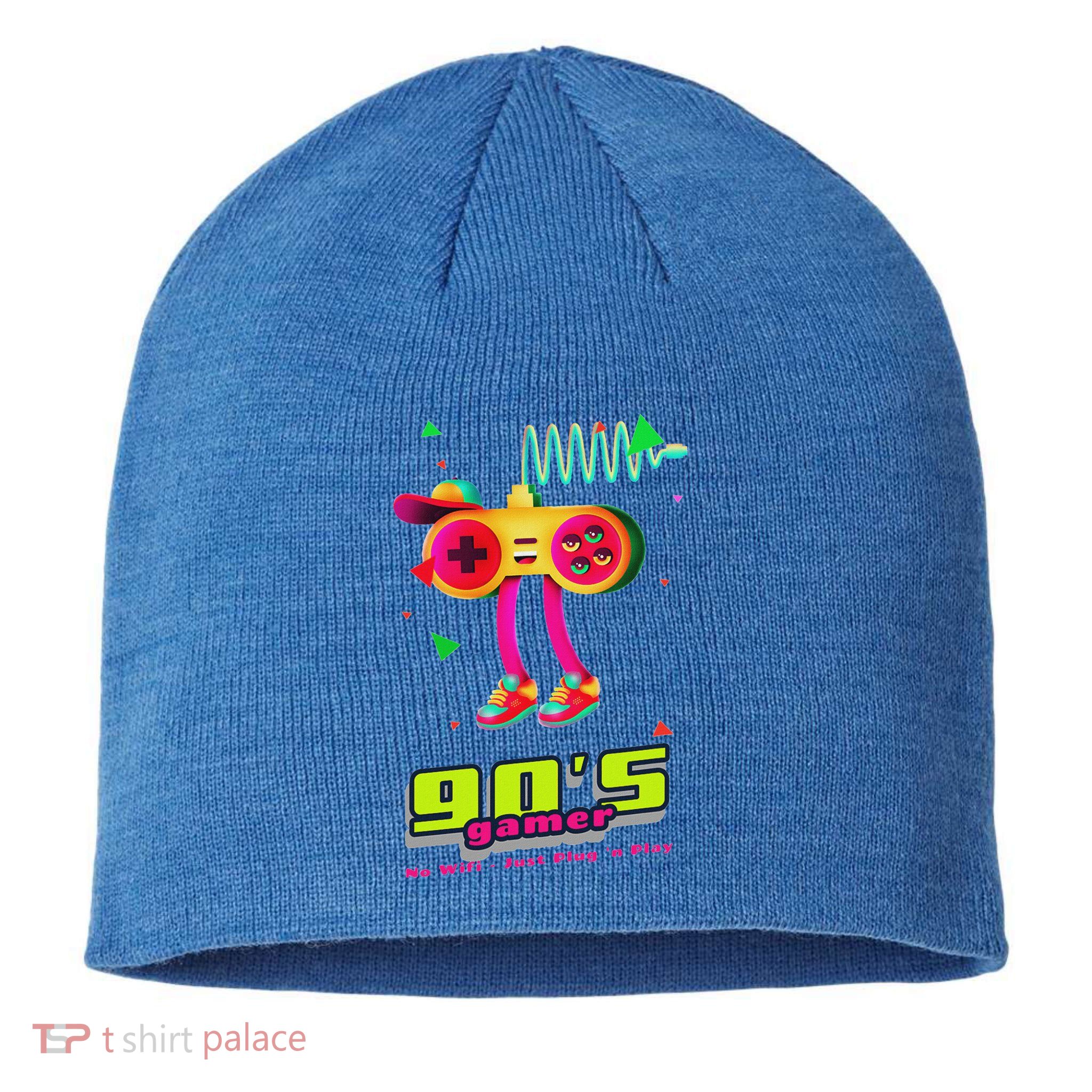 70s 80s 90s Arcade Video Game Old School Gamer Sustainable Beanie