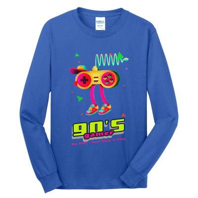 70s 80s 90s Arcade Video Game Old School Gamer Tall Long Sleeve T-Shirt