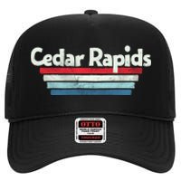 70s 80s Cedar Rapids Iowa High Crown Mesh Back Trucker Hat